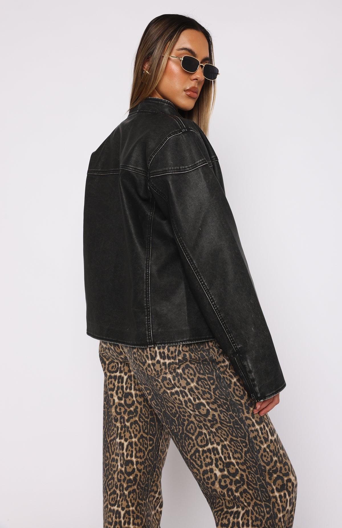 Dazed PU Jacket Black Product Image