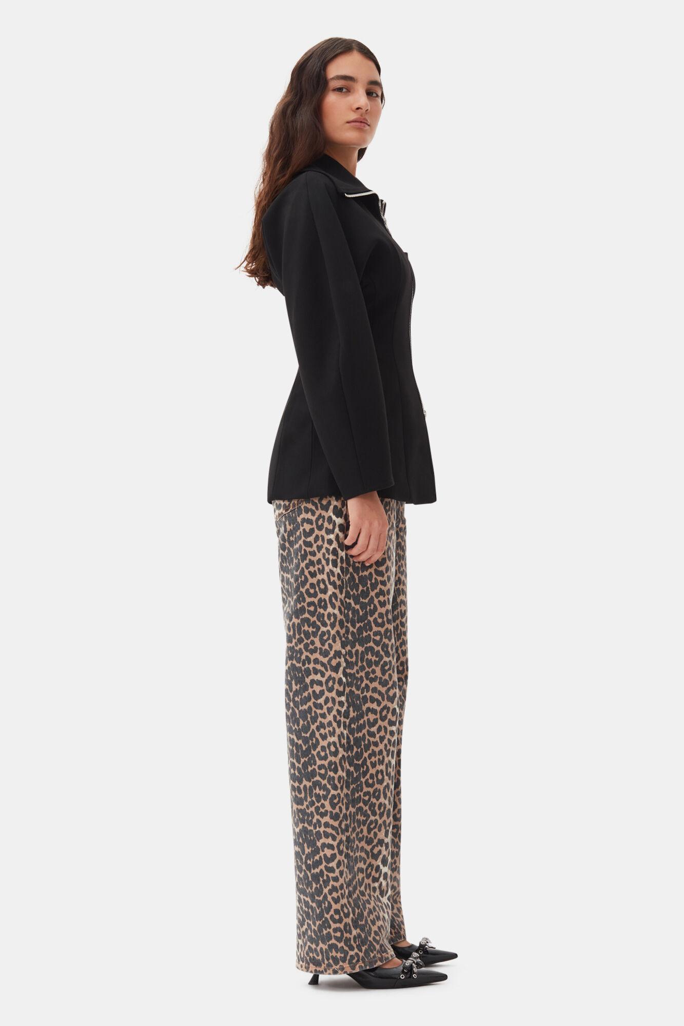 Black Bonded Crepe Curve Sleeve Jacket Product Image