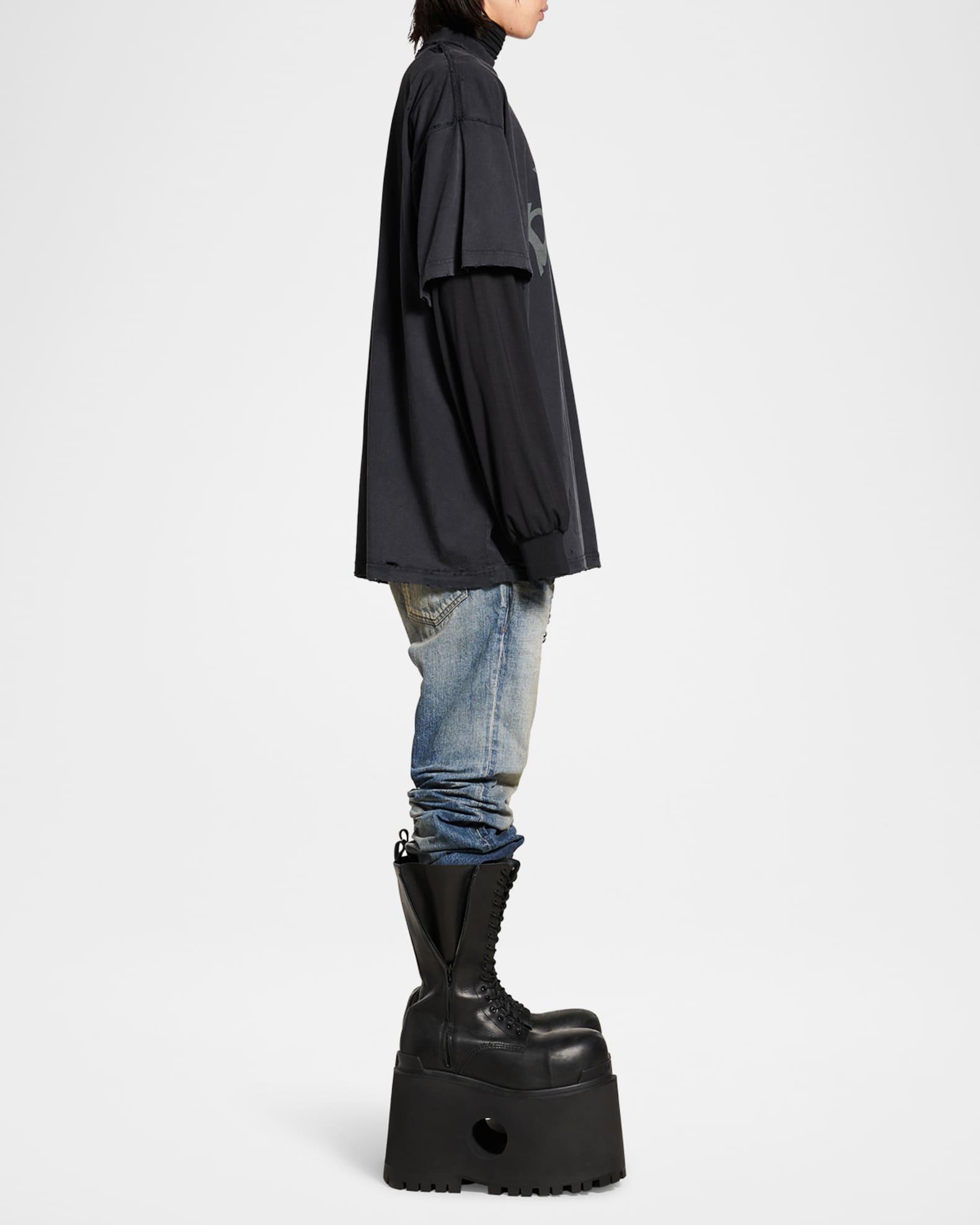 Men's Oversized Distressed T-Shirt Product Image