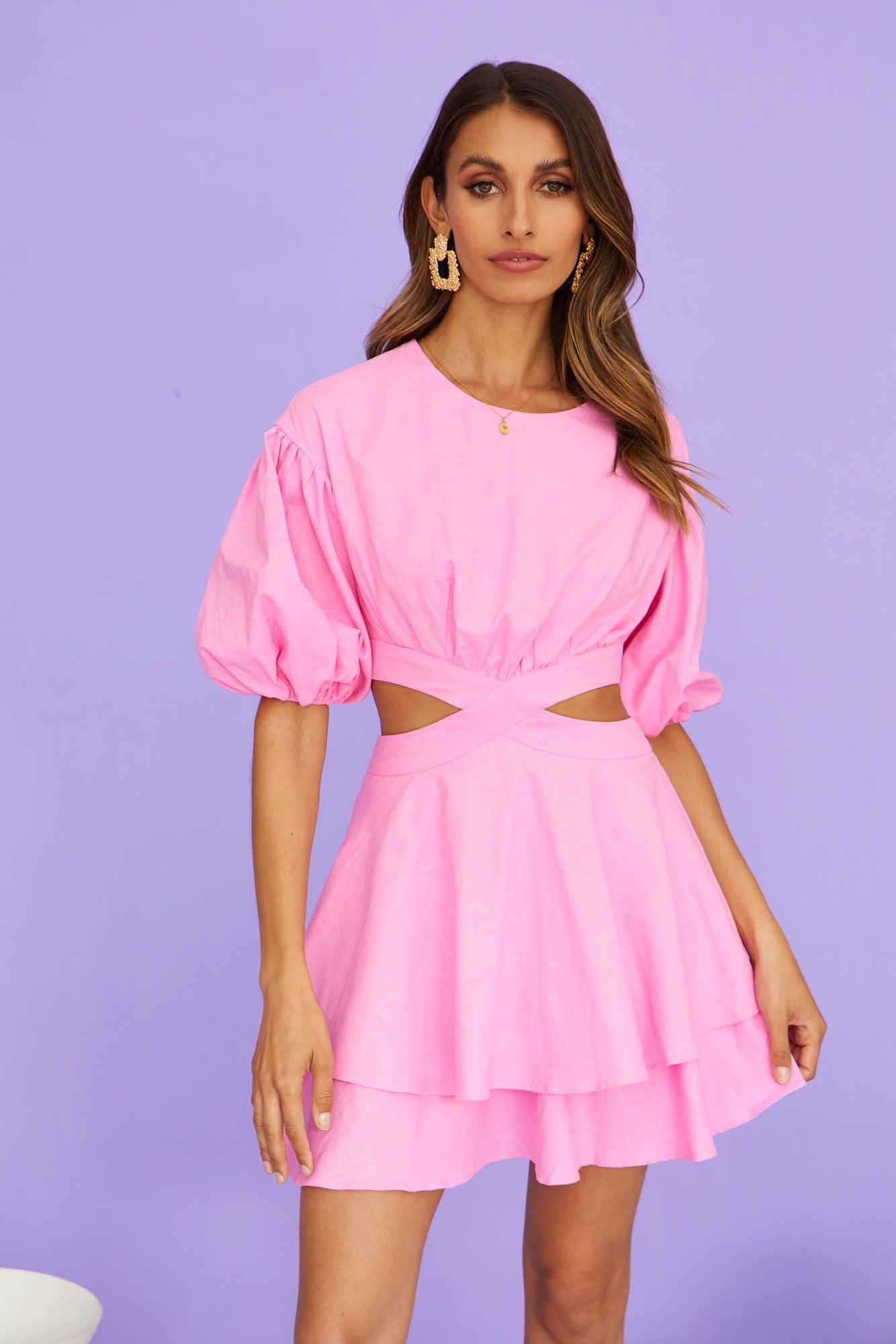 Lovely Limelight Dress Pink Product Image
