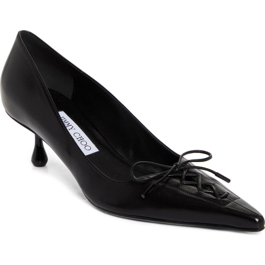 JIMMY CHOO Medium Black Leather Decollete Women Product Image