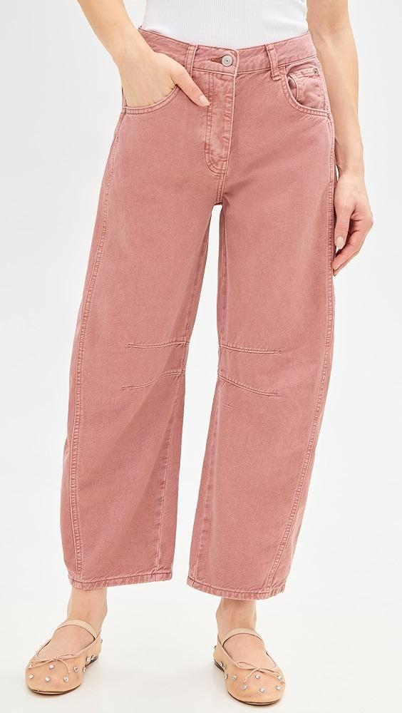 Free People Good Luck Mid Rise Barrel Jeans | Shopbop Product Image