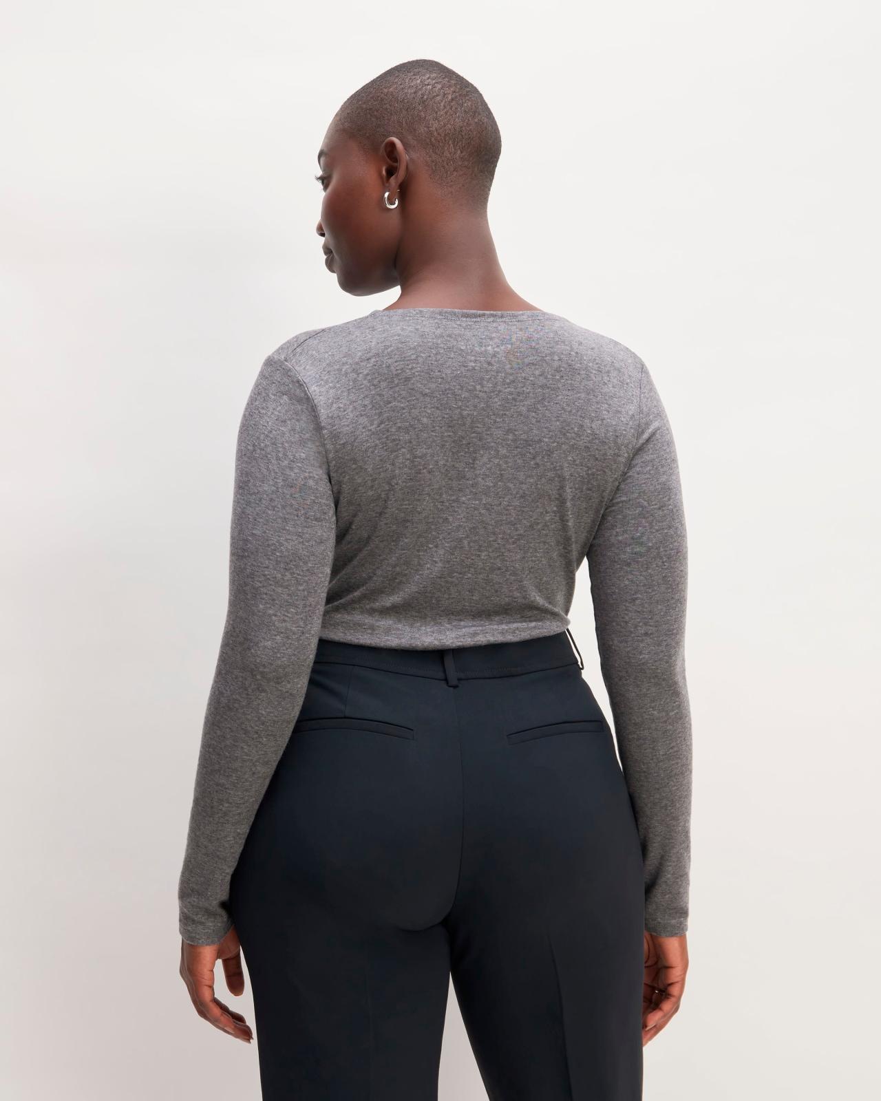 The Ruched V-Neck Tee in Butterluxe Product Image