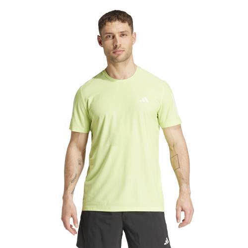 Men's adidas Own The Run Short Sleeve Tee, Size: Medium, Dark Blue Product Image