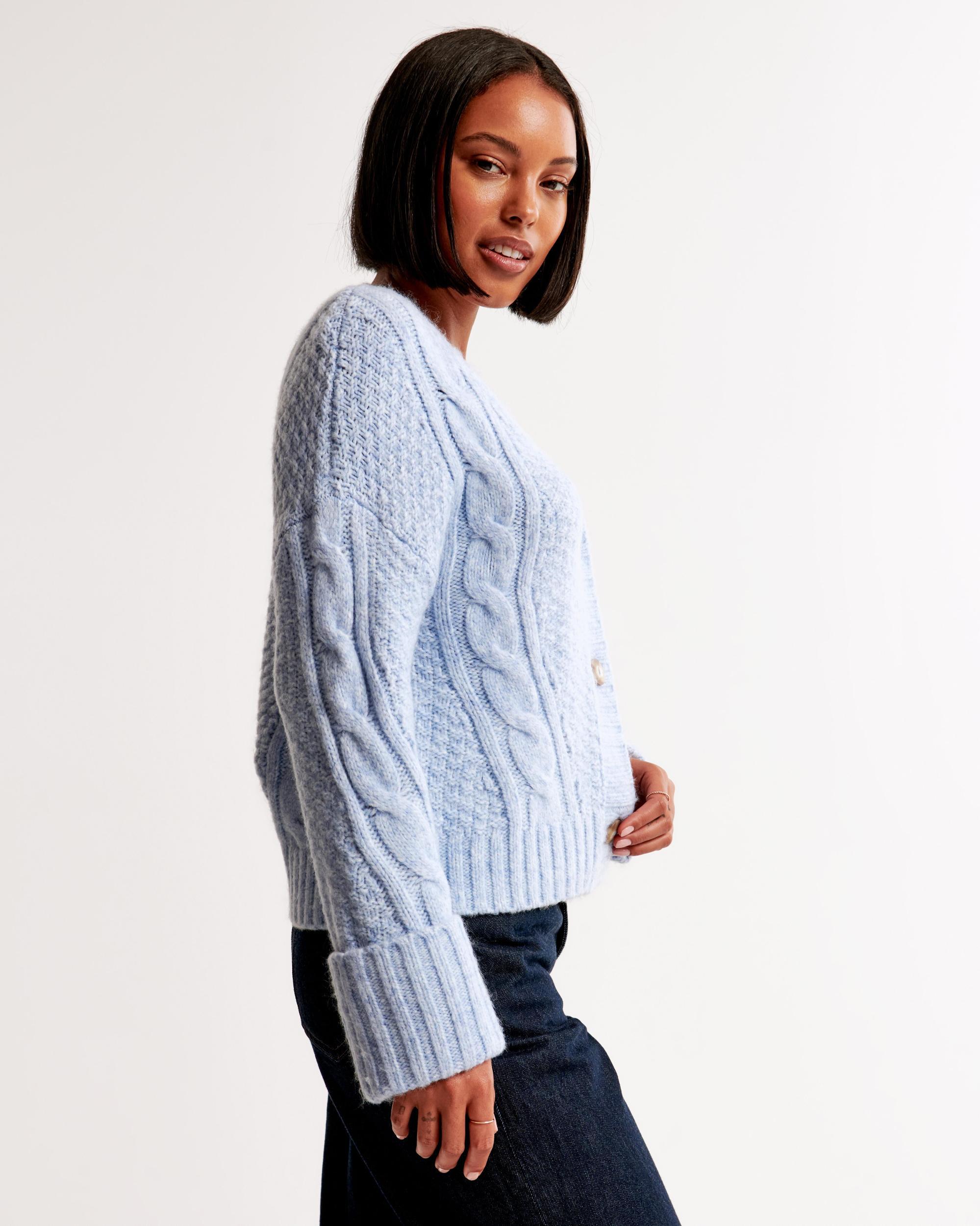 Seed-Stitch Cable Cardigan Product Image