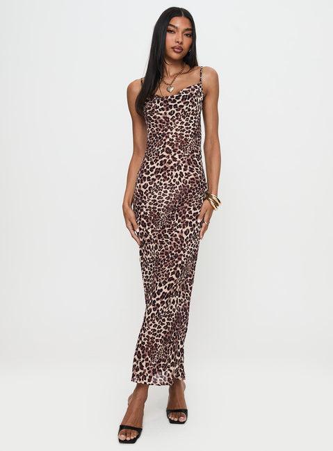 Paolina Maxi Dress Leopard Product Image