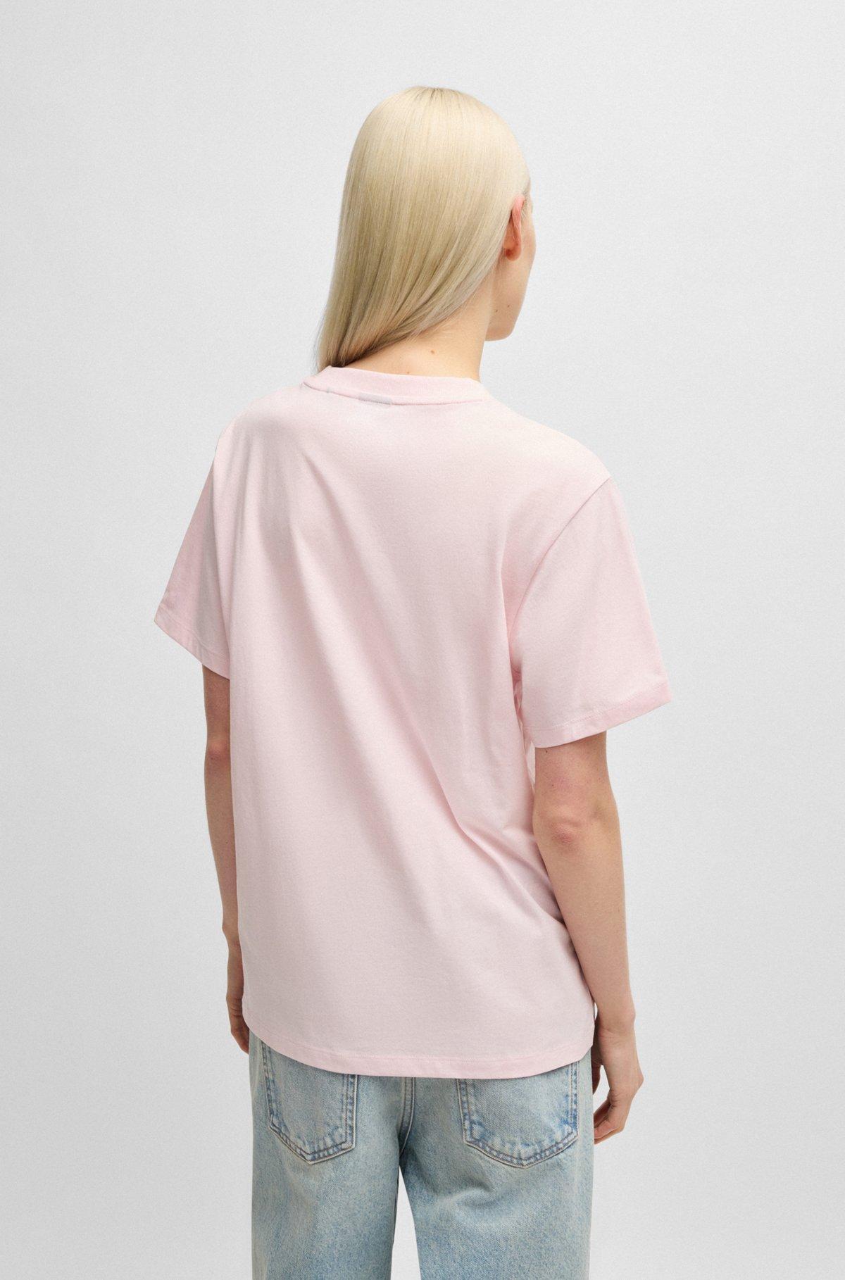 Cotton jersey T-shirt with curved logo Product Image