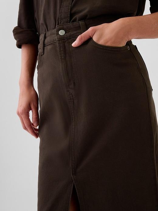 Denim Midi Skirt Product Image