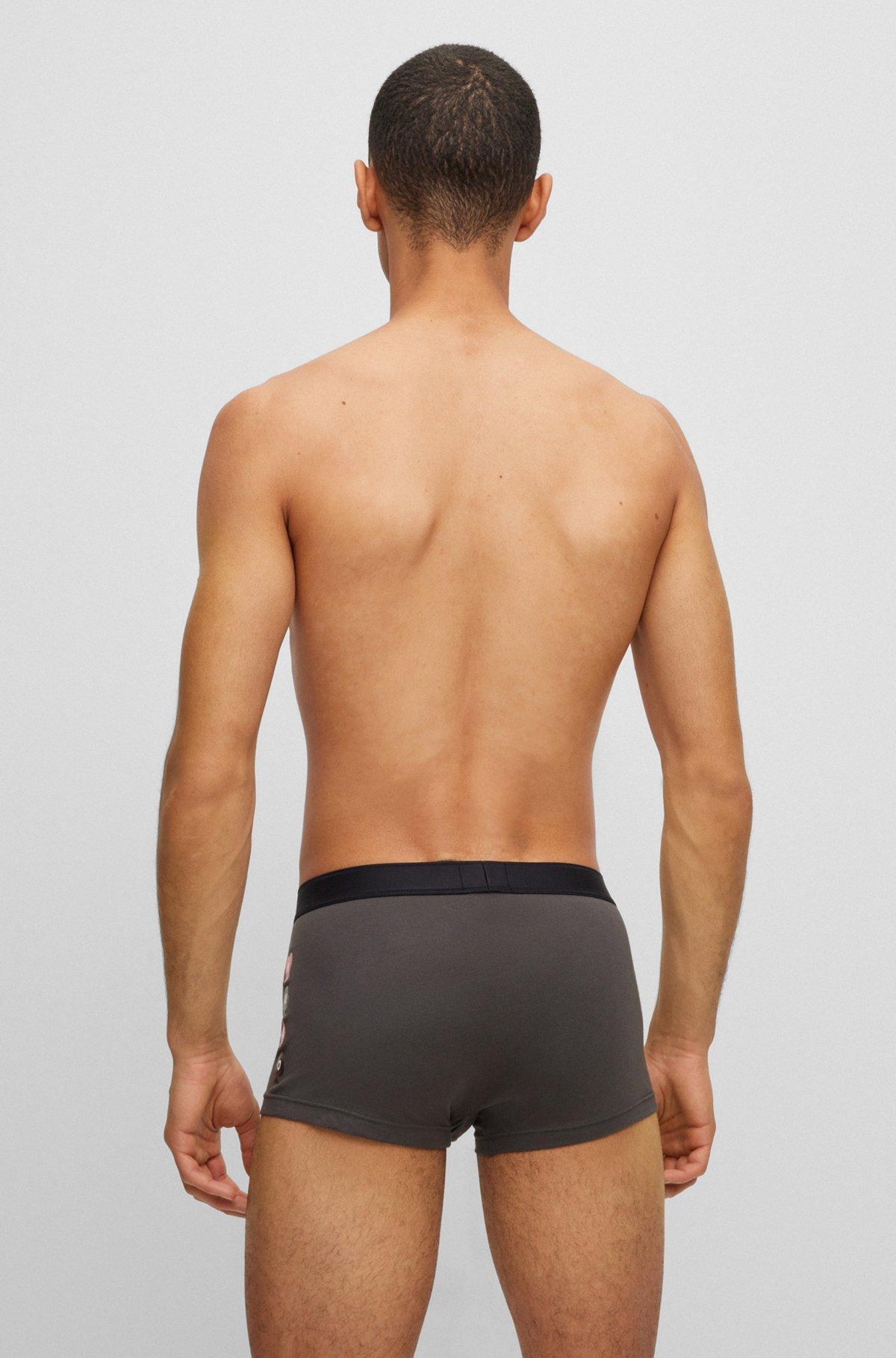 Stretch-cotton trunks with playing-card logo Product Image