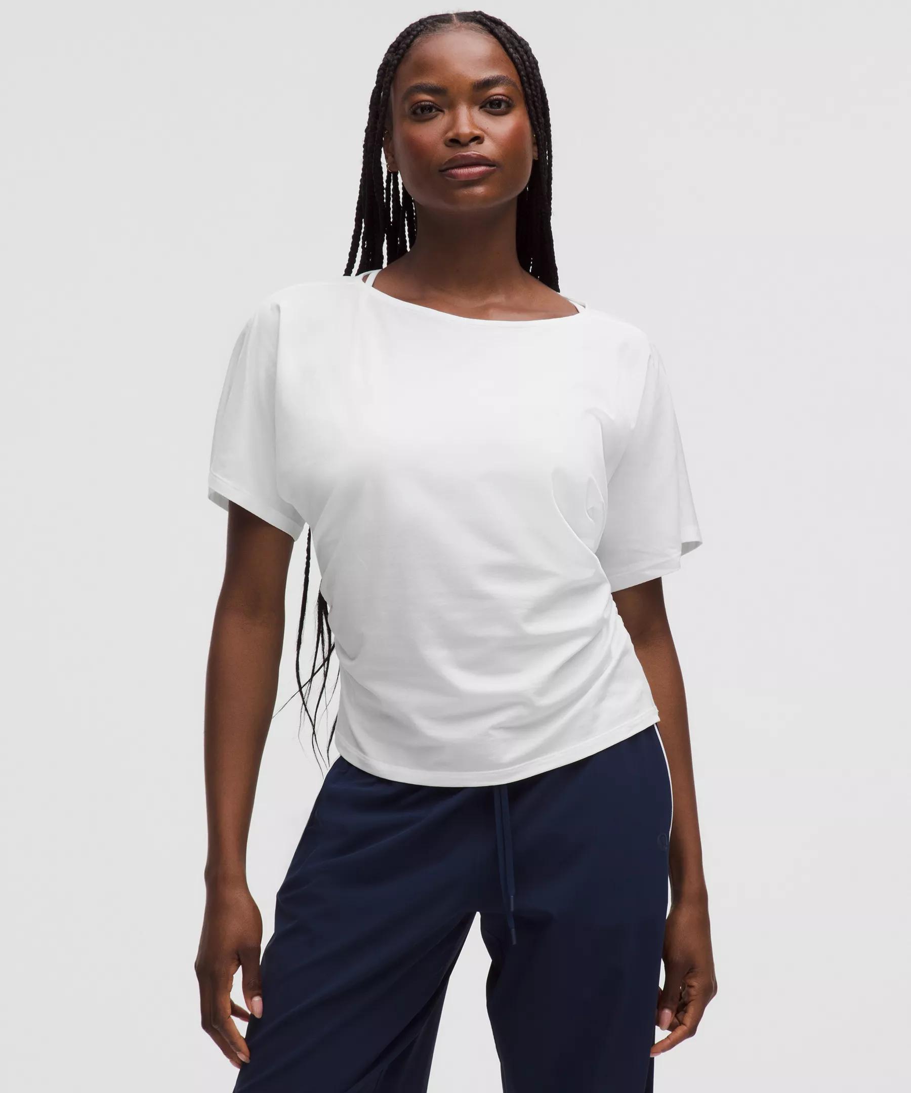 Organic Cotton Ruched-Sides T-Shirt Product Image