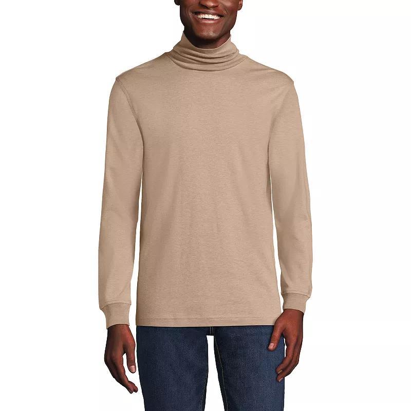 Men's Lands' End Super Soft Supima Turtleneck, Size: XL, White Product Image
