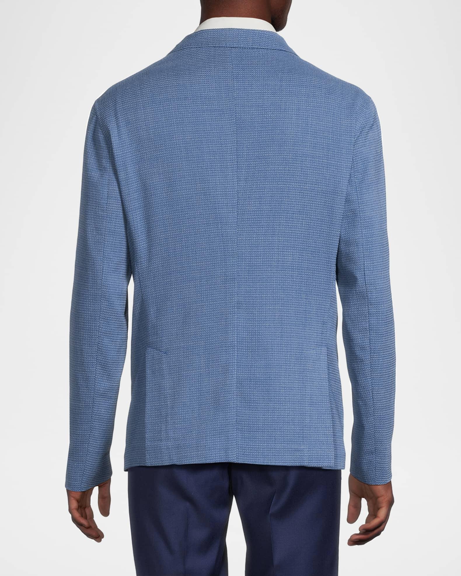 Men's Wool and Cotton Micro-Box Textured Sport Coat Product Image