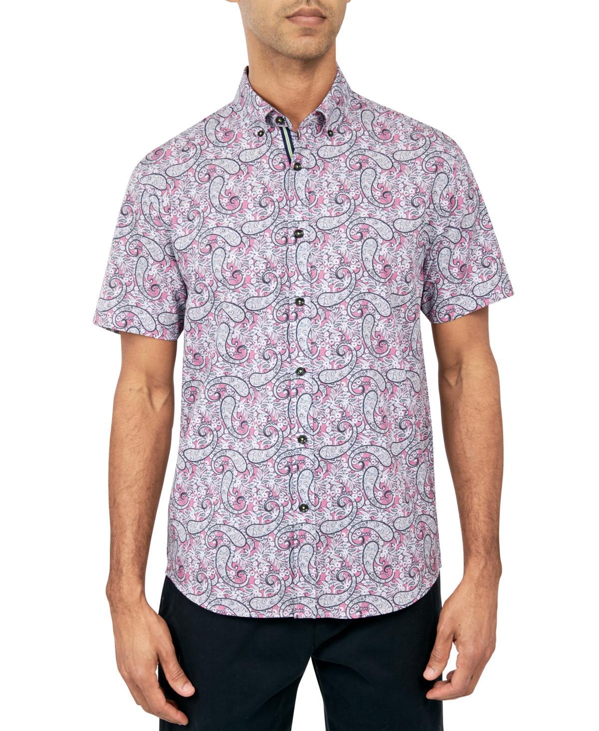 Society Of Threads Mens Regular Fit Non-Iron Performance Stretch Paisley Print Button-Down Shirt Product Image