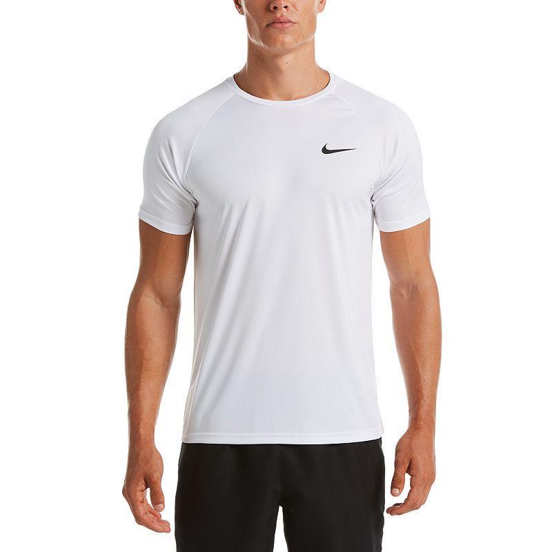 Men's Nike Dri-FIT UPF 40+ Hydroguard Short Sleeve Swim Tee, Size: Medium, Iron Gray Product Image