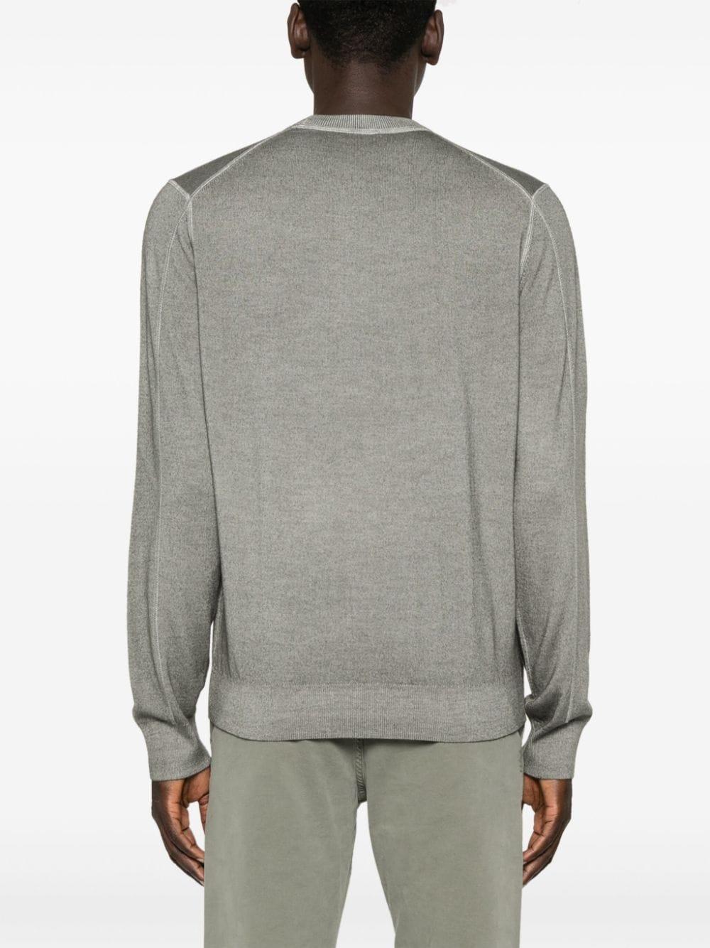 HUGO BOSS Embroidered-logo Sweater In Green Product Image