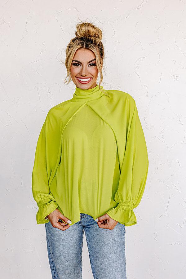 Sweetly Swaying Along Top In Lime Punch Product Image