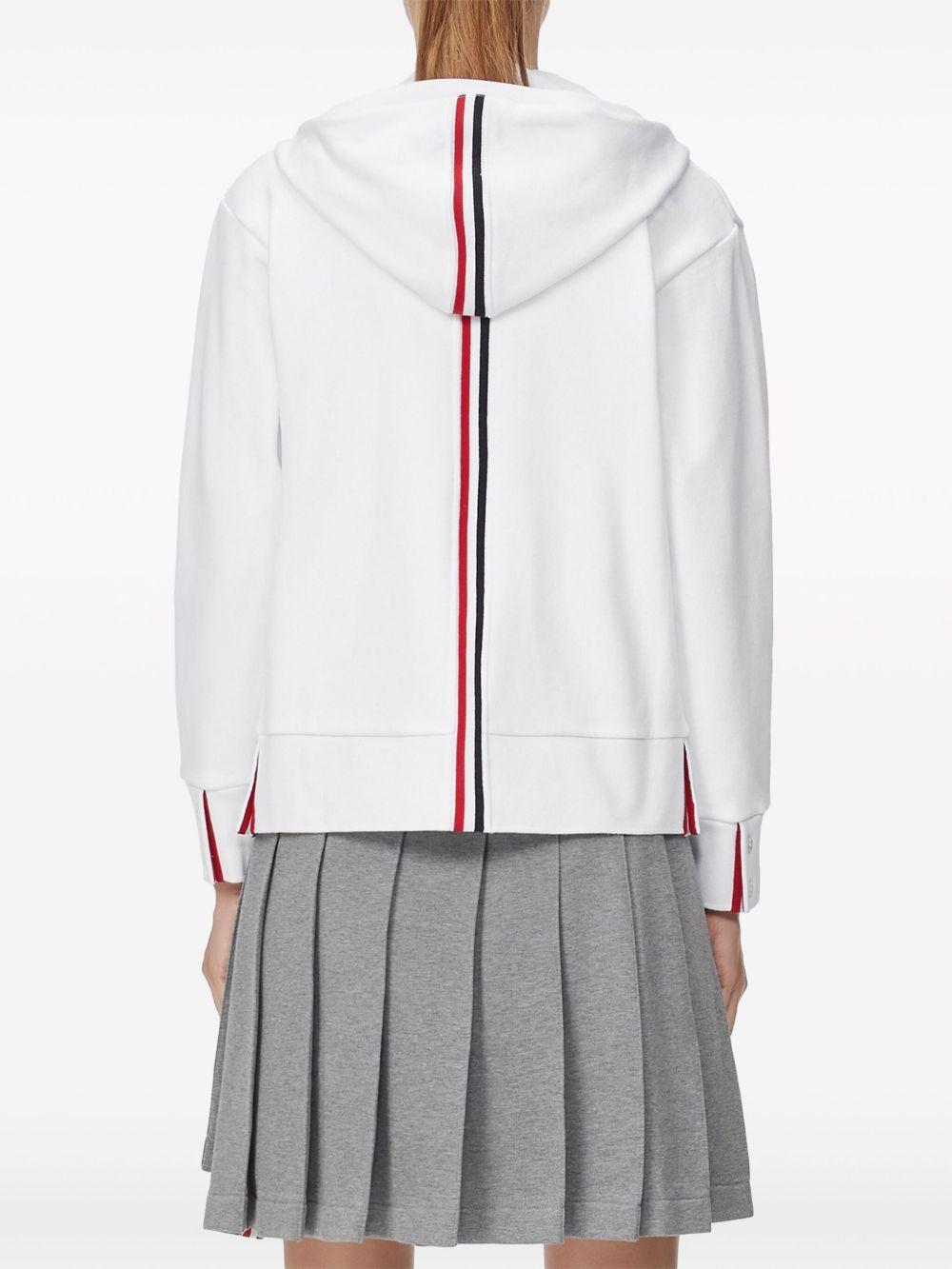 RWB-stripe cotton zip-up hoodie Product Image