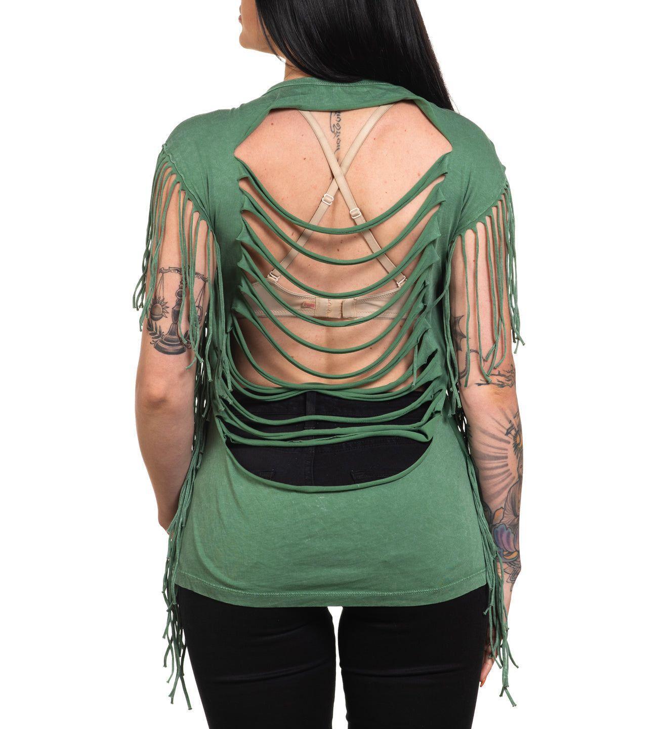 AC Rose Wings Fringe Tee Female Product Image