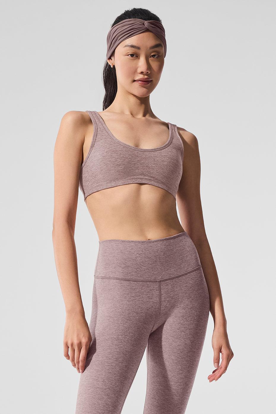 Alosoft Center Stage Bra - Dark Pink Quartz Heather Product Image