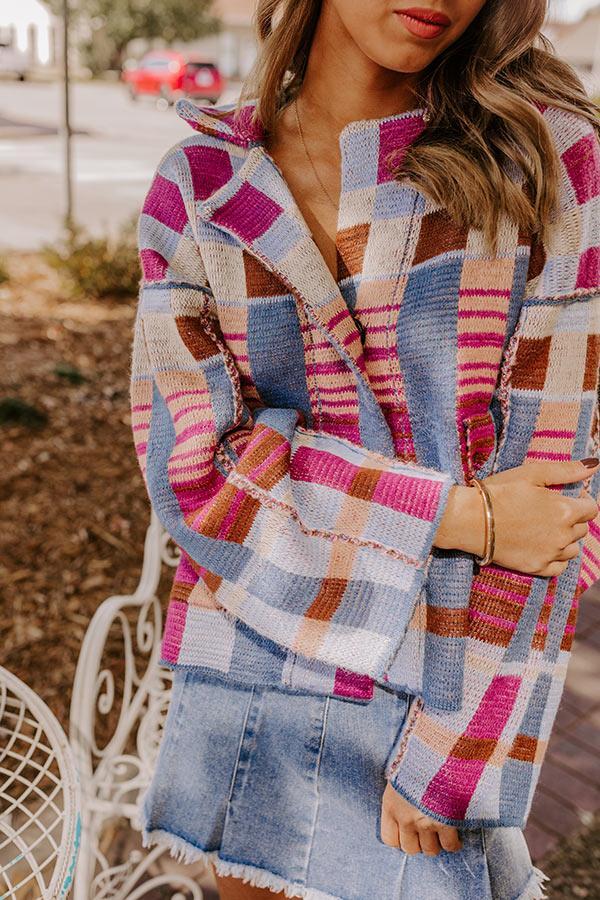 Small Town Bistro Color Block Cardigan Product Image