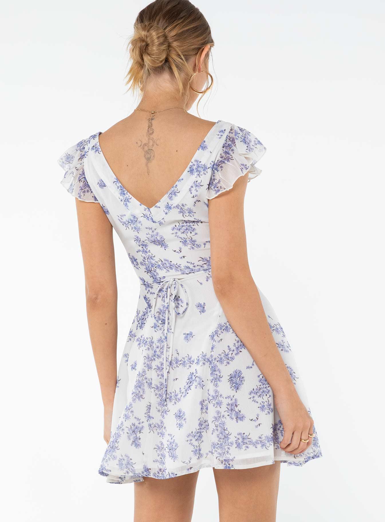 Dream Away Mini Dress Blue Multi Product Image
