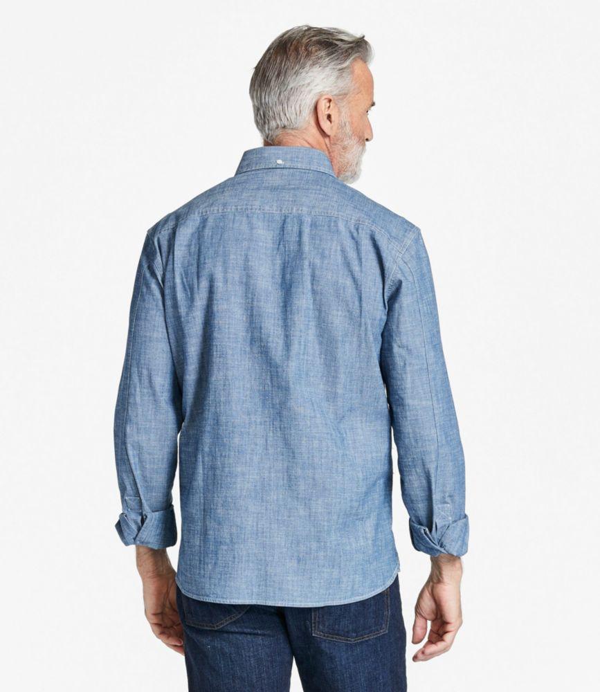 
                            Men's Comfort Stretch® Chambray Shirt, Traditional Untucked Fit, Long-Sleeve
                         Product Image