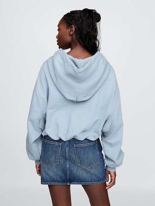 Heavyweight French Terry Cropped Bubble Hoodie Product Image