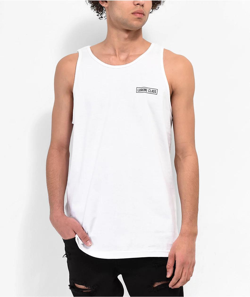 Lurking Class by Sketchy Tank Trust No Suits White Tank Top Product Image