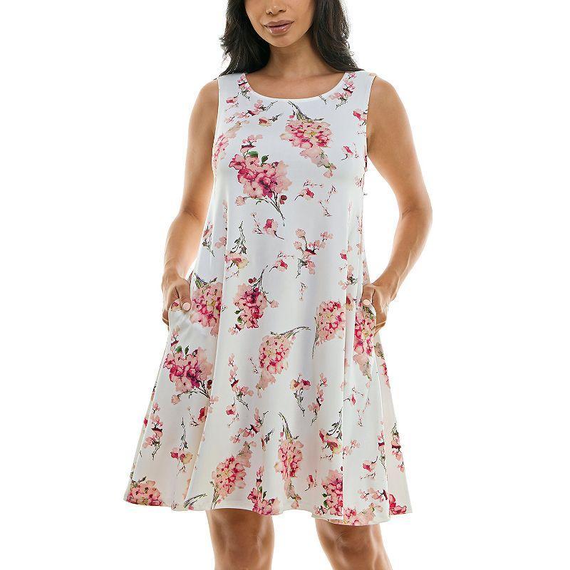 Womens Nina Leonard Floral Swing Dress Product Image
