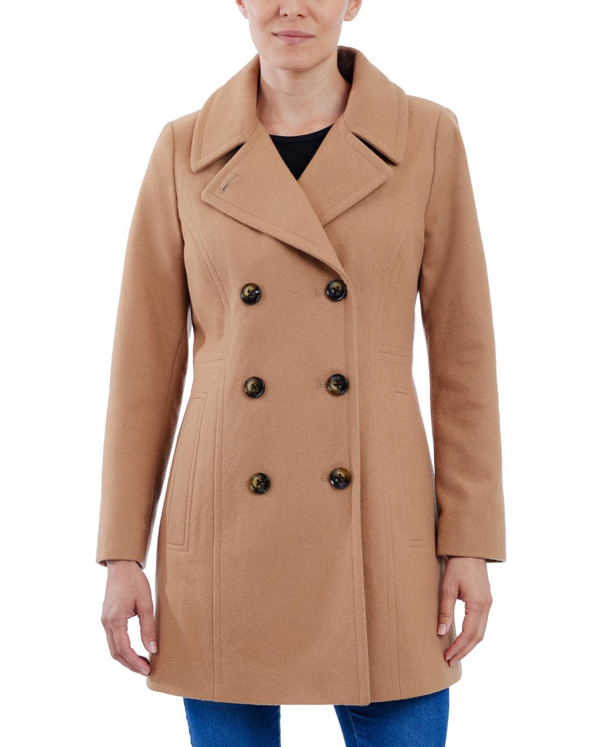 Anne Klein Womens Double-Breasted Peacoat, Created for Macys Product Image
