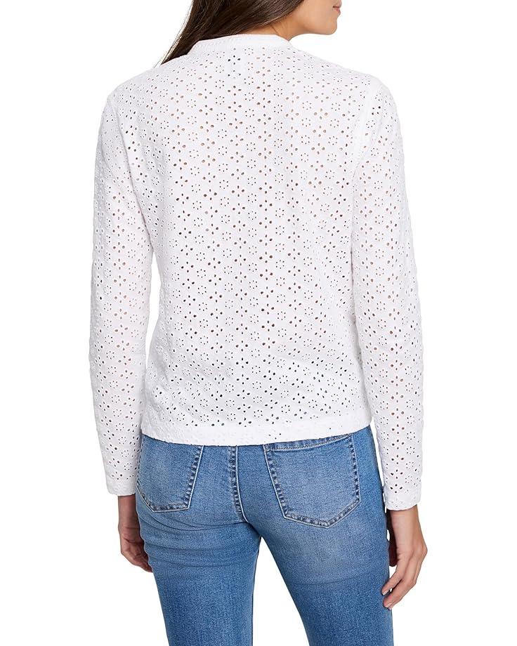 Women's NIC+ZOE Knit Eyelet Split Neck Top Product Image