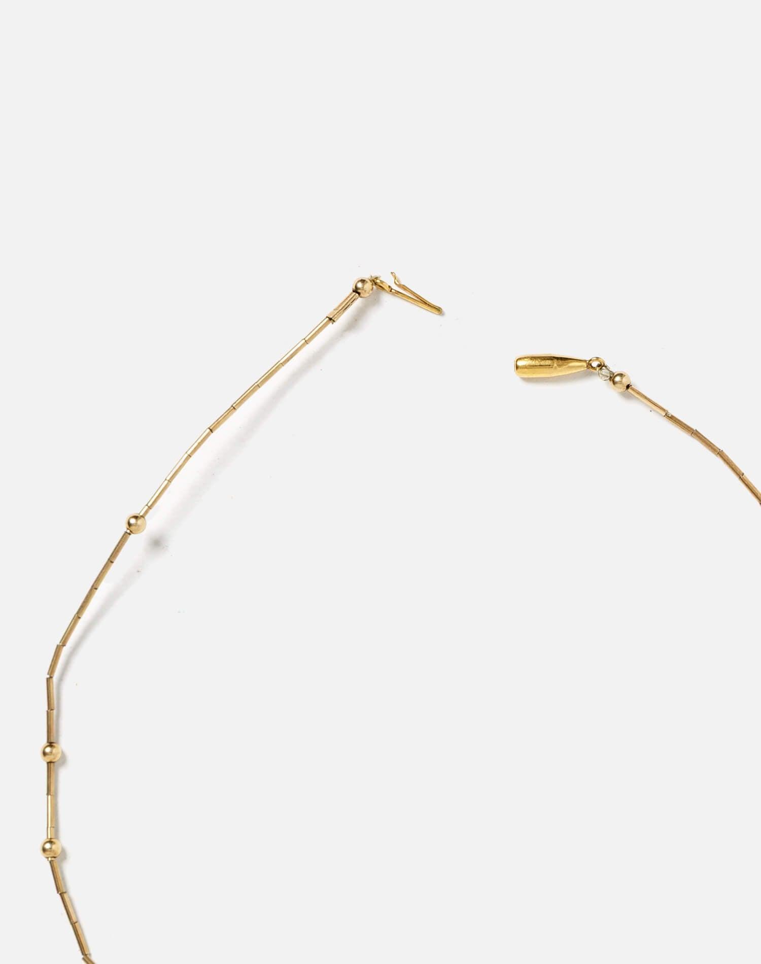 70s Gold Plated and Jasper Bead Choker Necklace Female Product Image