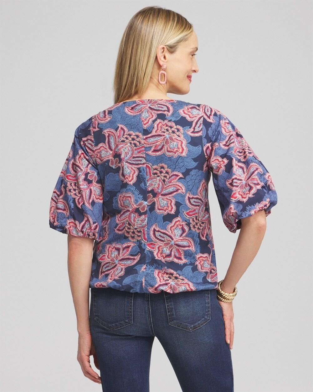 Floral Bubble Hem Top Product Image