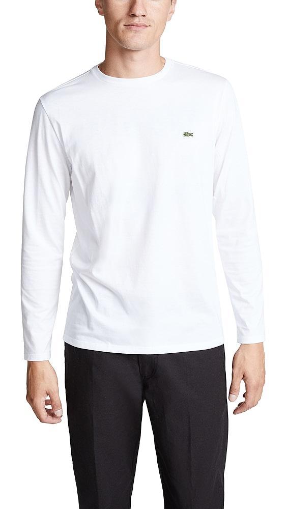 Lacoste Crew Neck Pima Cotton Jersey Long Sleeve T-Shirt | Shopbop Product Image