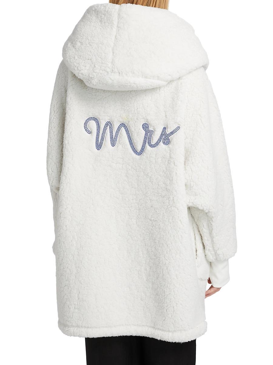 Womens The Best Lounger In The World Embellished MRS Sherpa Hooded Jacket Product Image