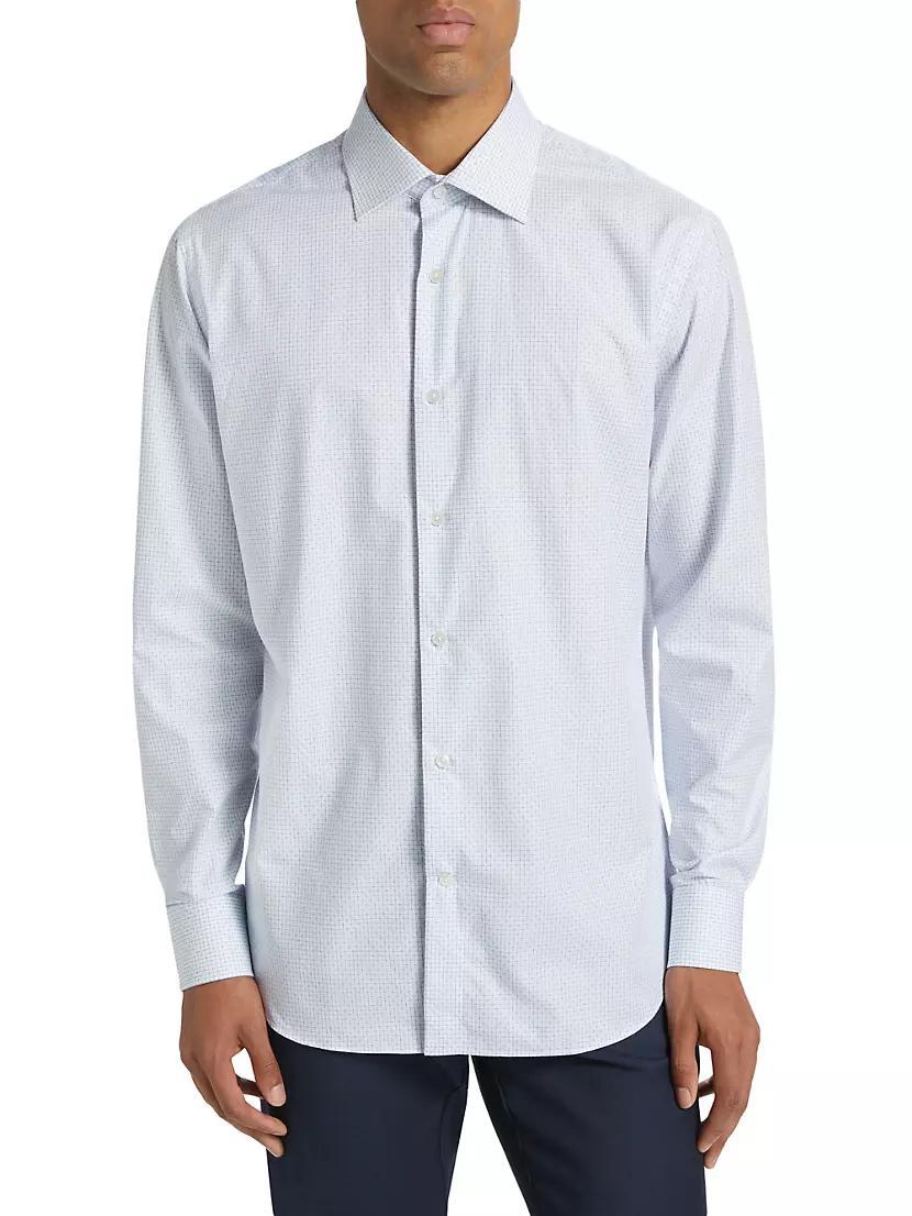 COLLECTION Grid Button-Front Shirt Product Image