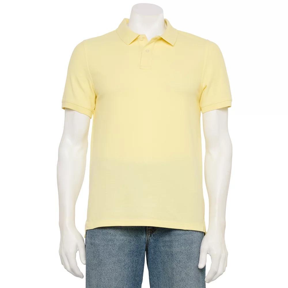 Sonoma Goods For Life® Adaptive Pique Polo, Men's, Size: Small, Light Yellow Product Image