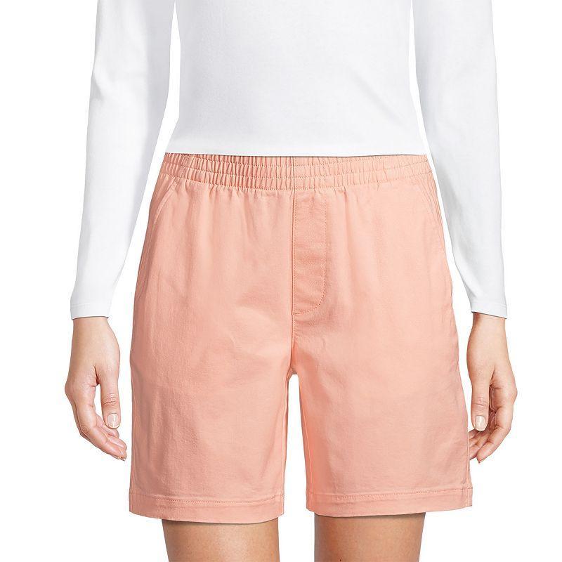 Womens Lands End Pull-On Chino Shorts Product Image