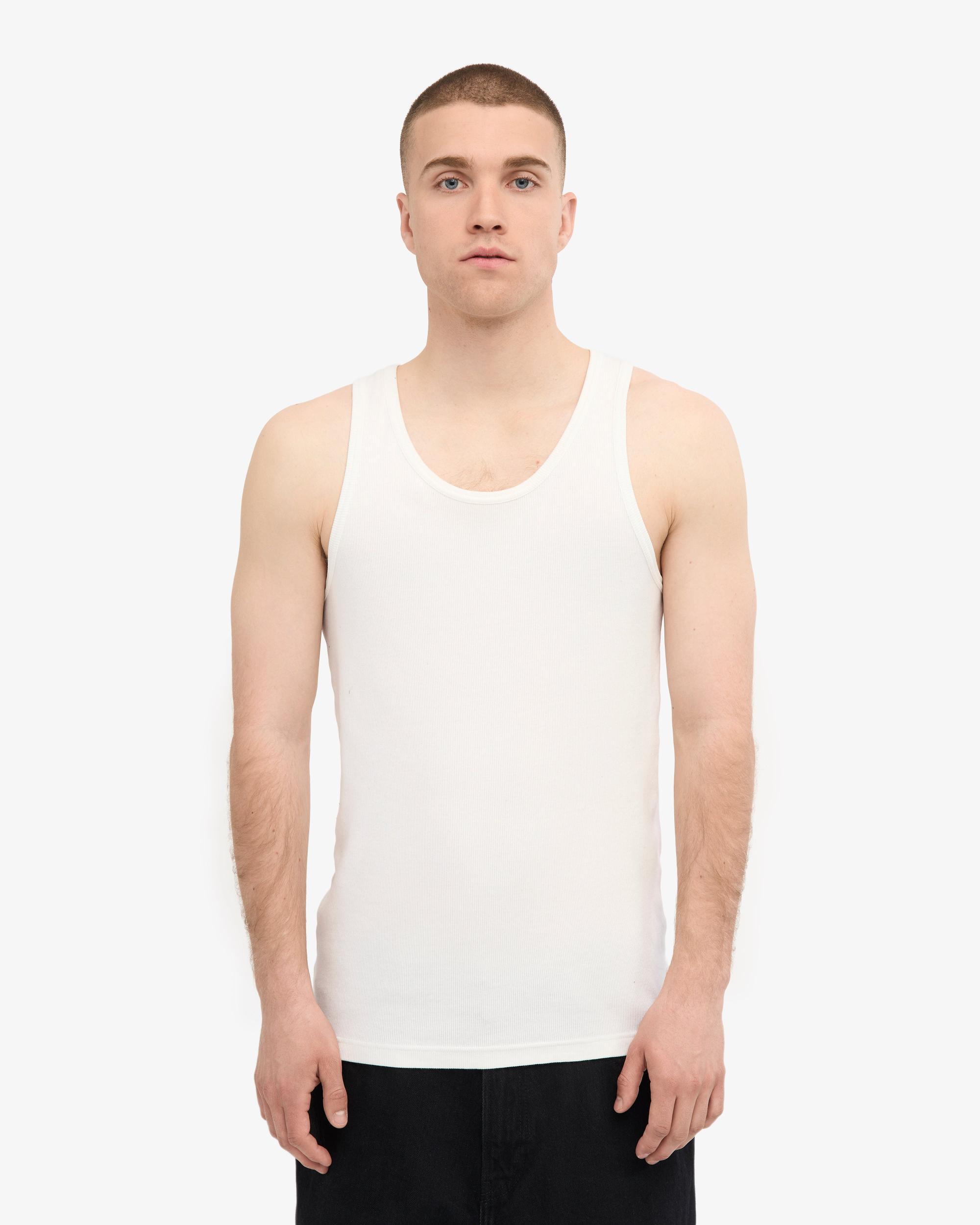 Organic Rib Tank Top - Optical White Product Image