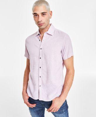 I.n.c. International Concepts Mens Regular-Fit Linen Shirt, Created for Macys Product Image