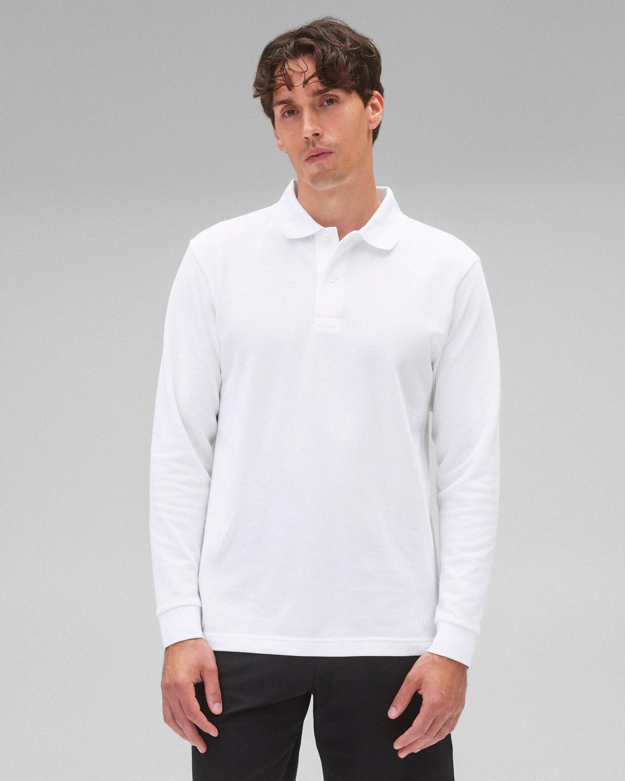 Athletic Pique Academy Standard Long Sleeve Polo Male Product Image