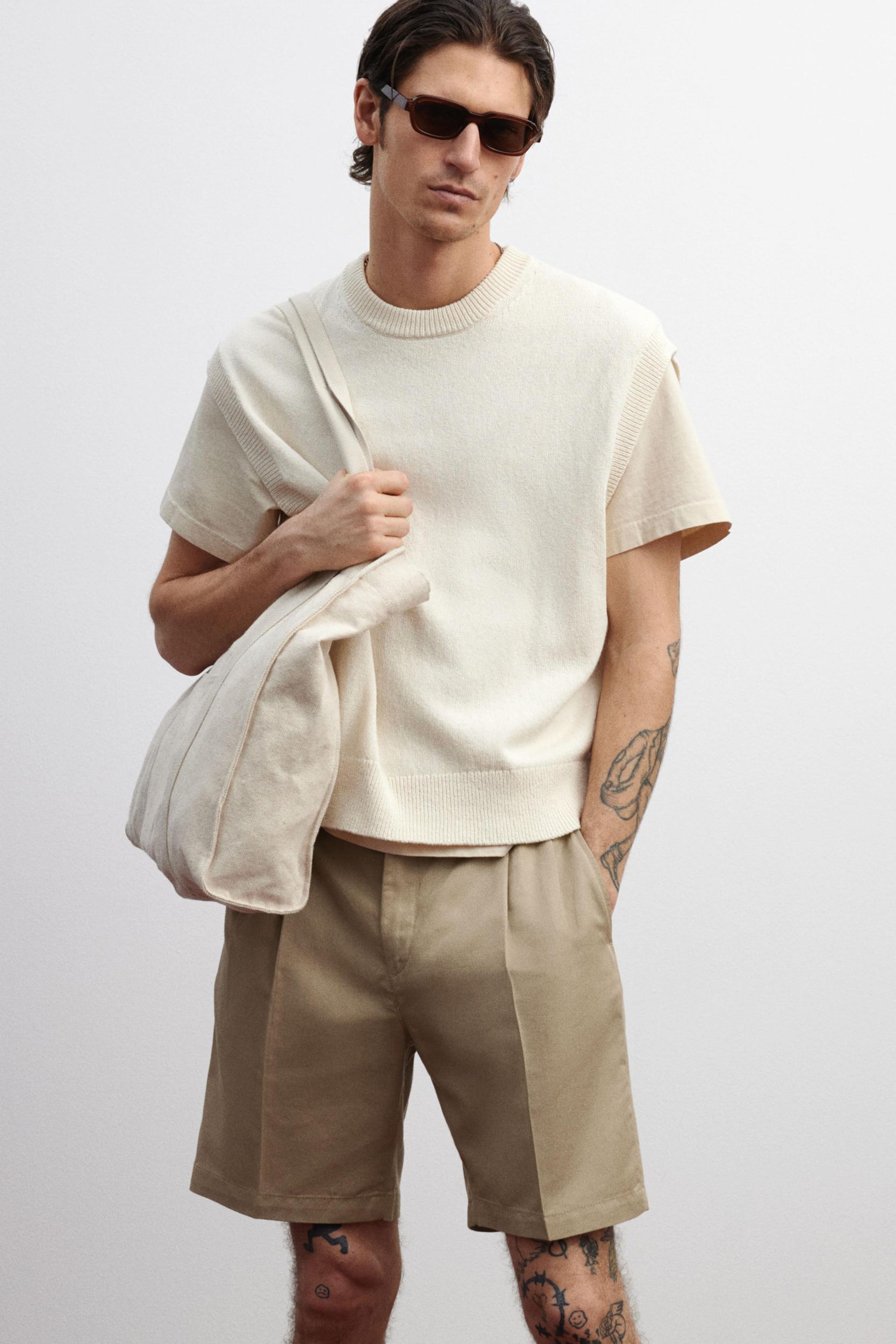 Regular-Fit Creased Shorts Product Image