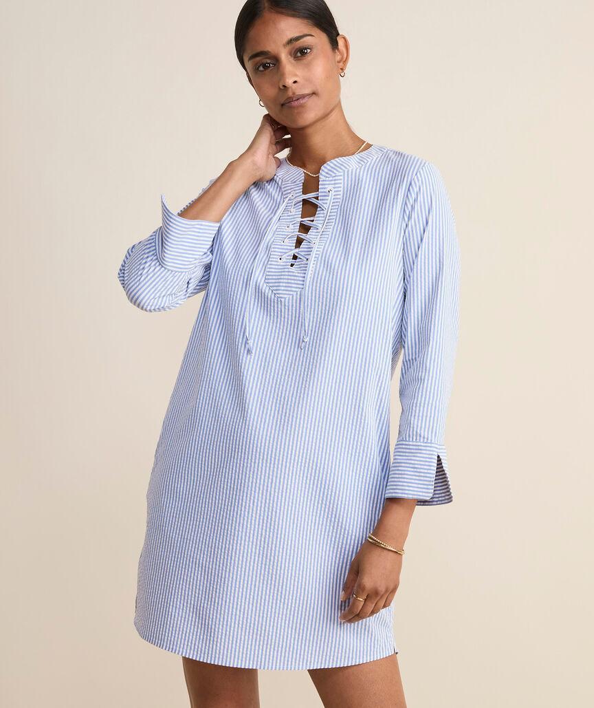 Harbor Lace-Up Dress Product Image