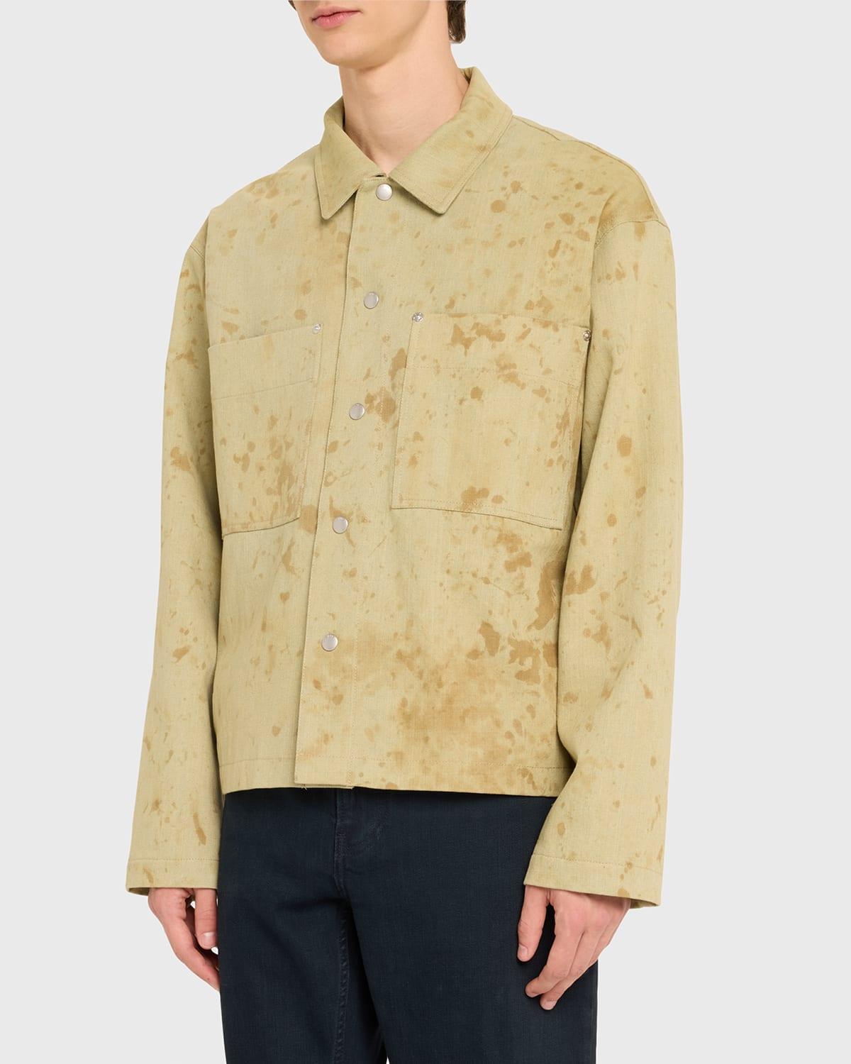 Mens Painted Denim Overshirt Product Image