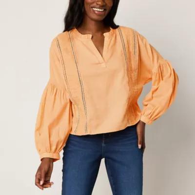 a.n.a Womens Long Sleeve Lace Blouse Product Image