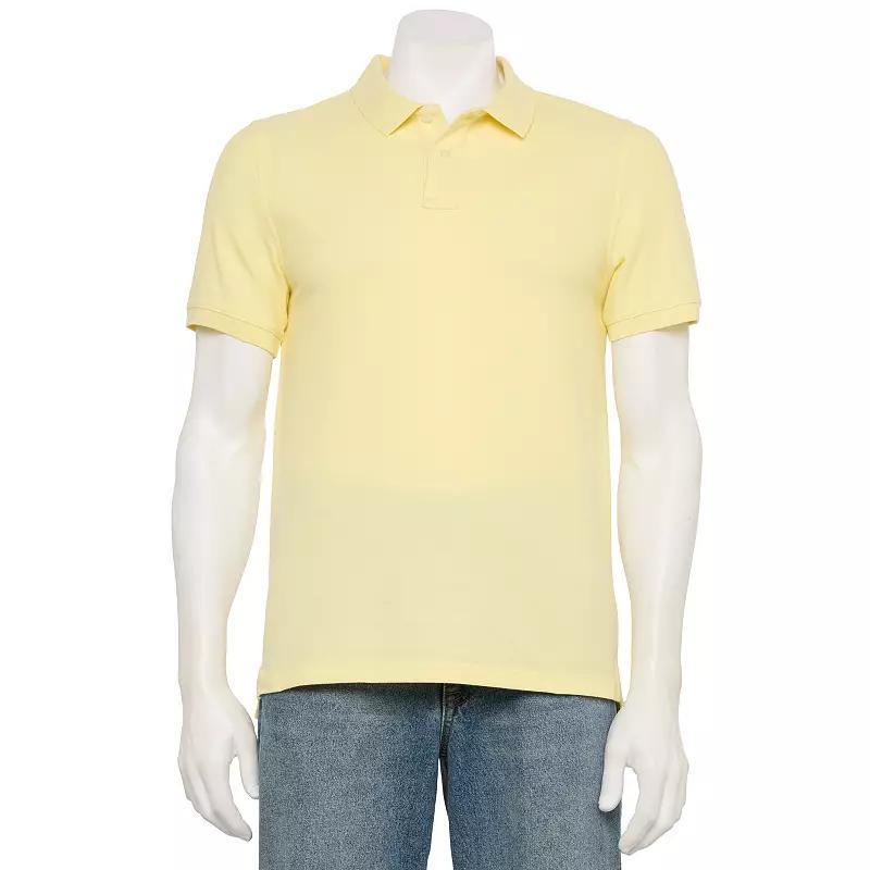 Sonoma Goods For Life® Adaptive Pique Polo, Men's, Size: Small, Light Yellow Product Image