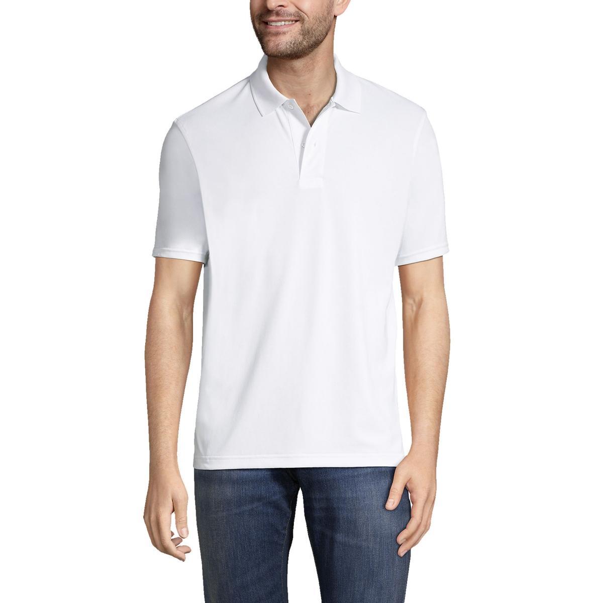 Men's Big Lands' End School Uniform Short Sleeve Polo, Size: 4XB, Rich Red Product Image