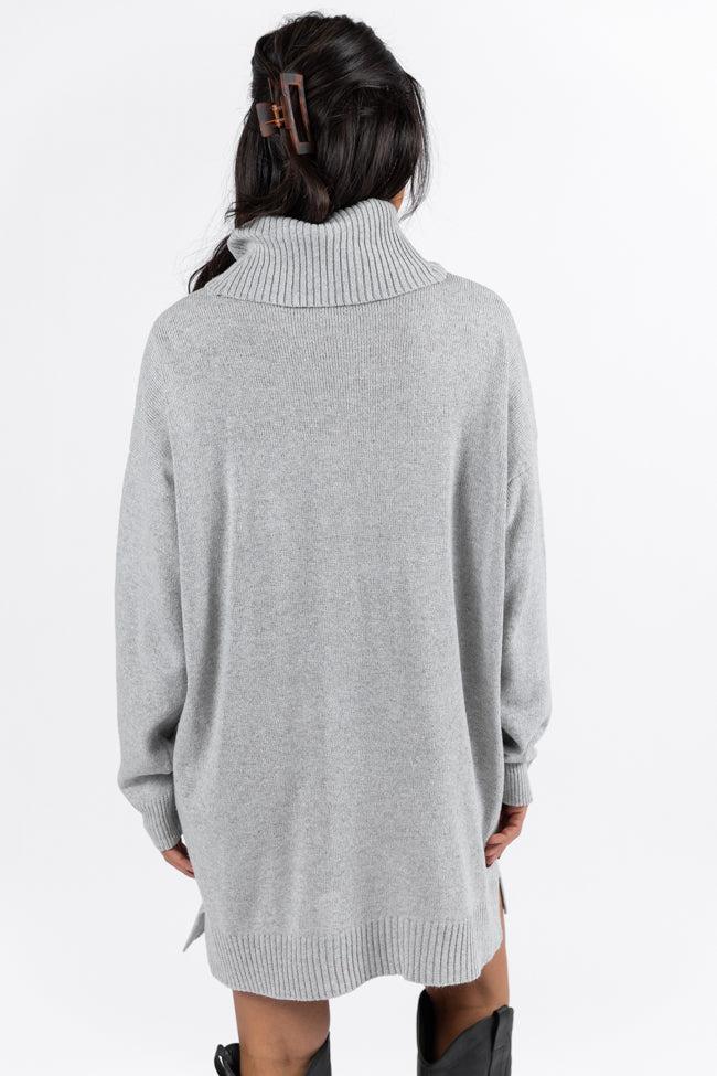 Changing Locations Grey Turtleneck Sweater Dress SALE Product Image