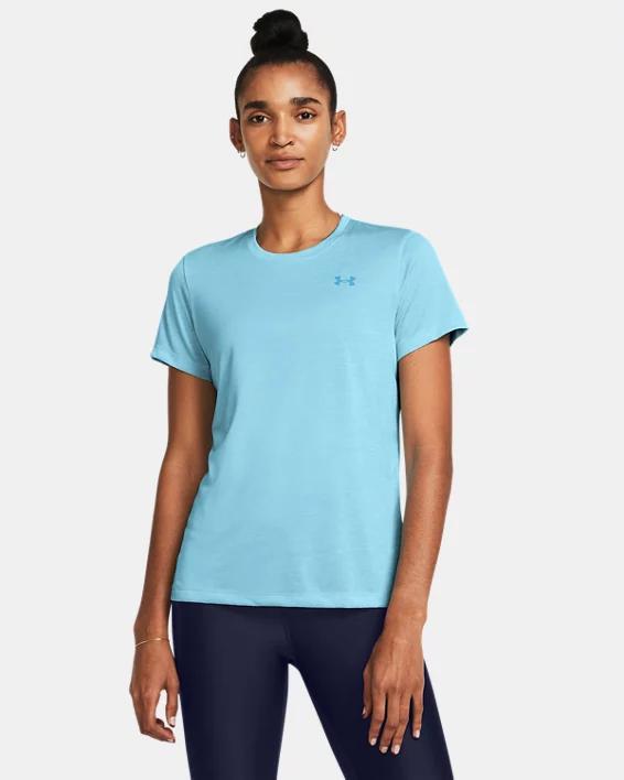 Women's Under Armour Tech™ Short Sleeve Tee, Size: Large, Black Heathered Product Image