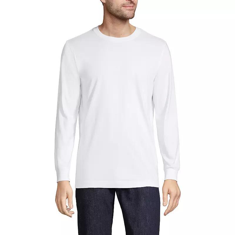 Men's Land's End Super-T Long Sleeve T-Shirt, Size: XL, White Product Image